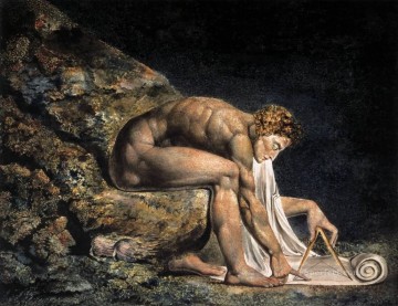  Romanticism Oil Painting - Isaac Newton Romanticism Romantic Age William Blake
